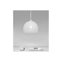 Trade Shop - Lampadario A Sospensione Semi Sfera Argento Cupola Cristalli Incastrati E27 32965 -