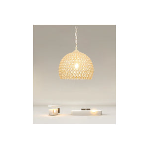 Trade Shop - Lampadario A Sospensione Semi Sfera Oro Cupola Con Cristalli Incastrati E27 32958 -