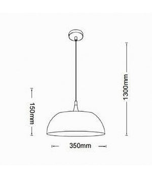 Lampadario A Sospensione Soffitto E27 Ferro Paralume Moderno Elegante Cupola B90  Nero       