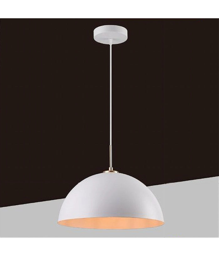 Lampadario A Sospensione Soffitto E27 Paralume Cupola In Ferro Elegante Ip20 B92         