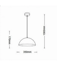 Trade Shop - Lampadario A Sospensione Soffitto E27 Paralume Cupola In Ferro Elegante Ip20 B92 - Nero