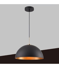 Lampadario A Sospensione Soffitto E27 Paralume Cupola In Ferro Elegante Ip20 B92         
