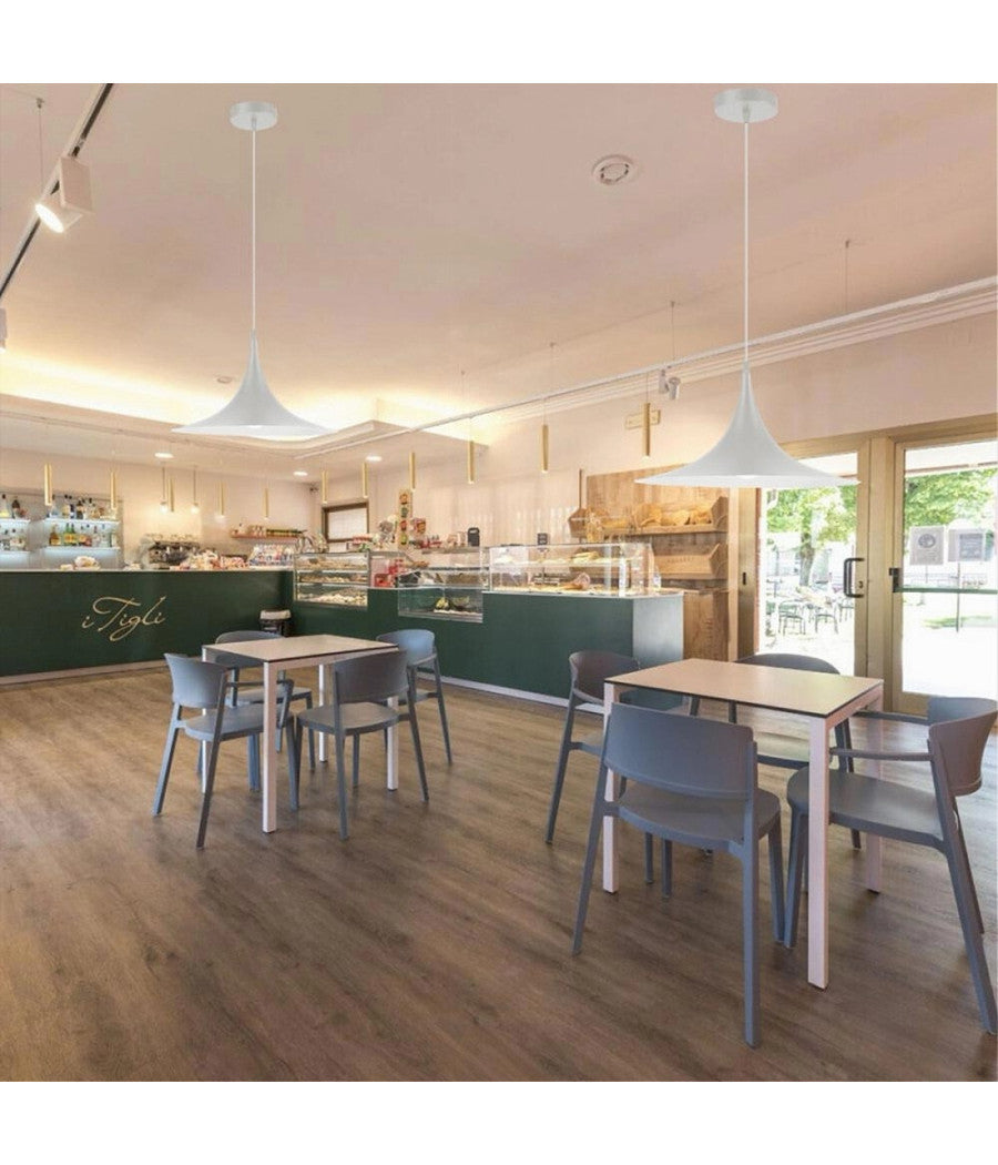 Lampadario A Sospensione Stile Contemporaneo In Metallo Decorativo Luce E27 B98  Bianco       