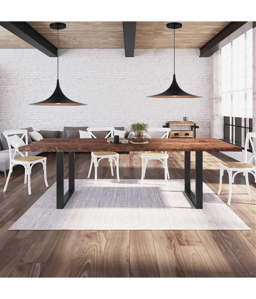 Lampadario A Sospensione Stile Contemporaneo In Metallo Decorativo Luce E27 B98  Nero       