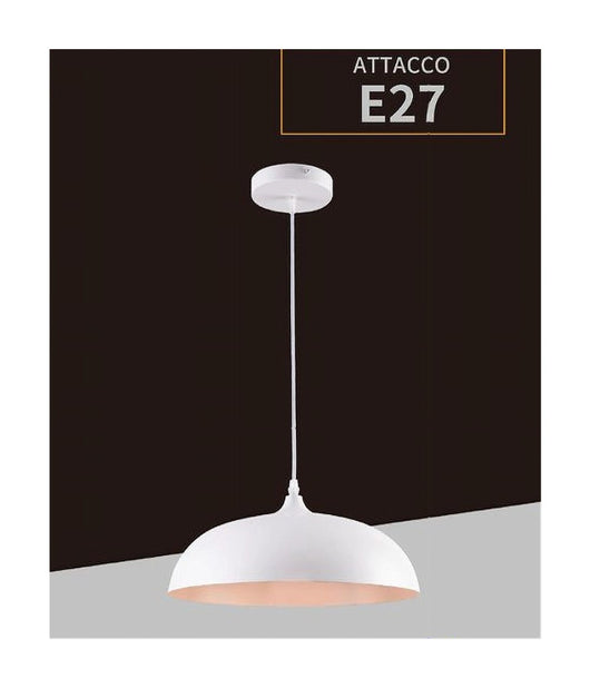 Lampadario A Sospensione Stile Contemporaneo In Metallo Pendente A Cupola E27 B91         