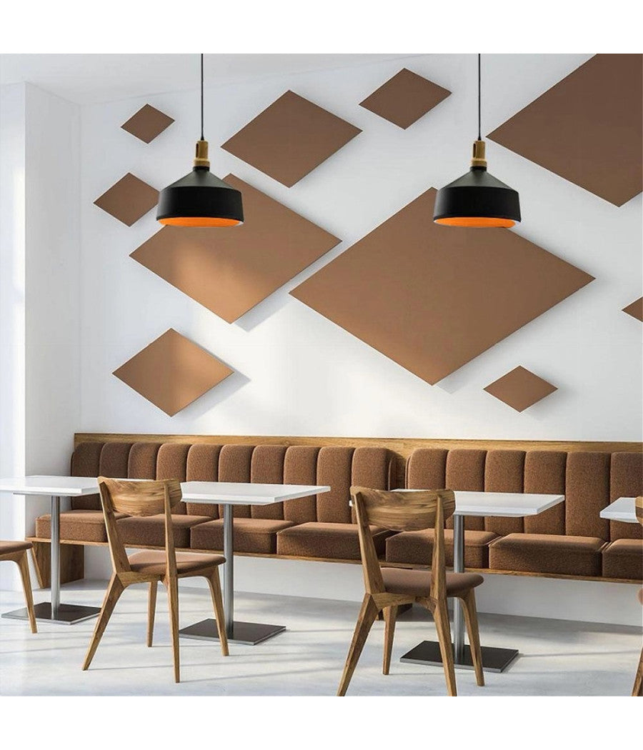 Lampadario A Sospensione Stile Industriale In Metallo Pendente A Coppa E27 A93  Nero       