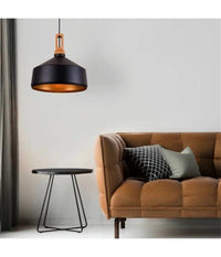 Lampadario A Sospensione Stile Industriale In Metallo Pendente A Coppa E27 A93  Nero       