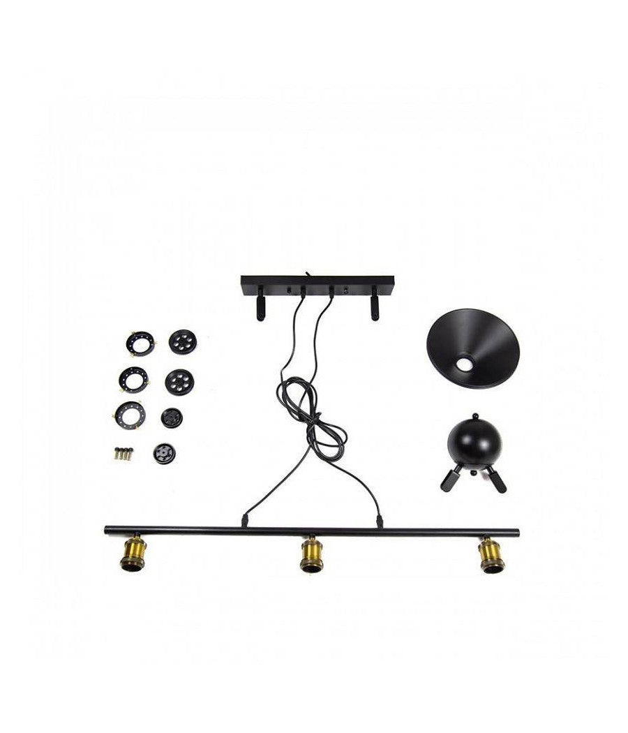 Lampadario A Sospensione Vintage 3 Punti Luce Attacco E27 Stile Industriale A02         