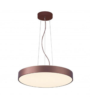 Lampadario Cerchio 40 Cm Led 43 W Lampada Up Down Sospensione 2 Temperature Luce  Marrone       