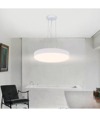 Lampadario Cerchio 40 Cm Led 43 W Lampada Up Down Sospensione 2 Temperature Luce         