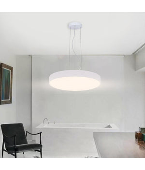 Lampadario Cerchio 80 Cm Led 95 W Lampada Up Down Sospensione 2 Temperature Luce  Bianco       