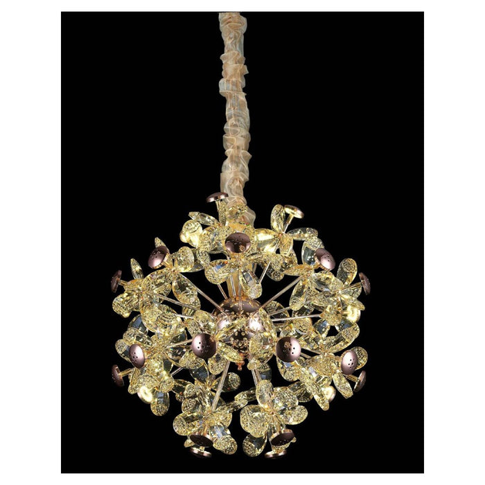 Trade Shop - Lampadario Circolare Creativo A Petalo Cristallo Illuminazione Lampada Camera 92075         