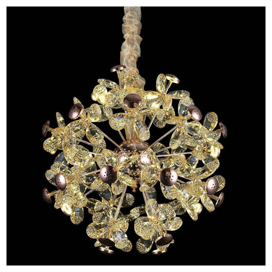 Trade Shop - Lampadario Circolare Creativo A Petalo Cristallo Illuminazione Lampada Camera 92075         