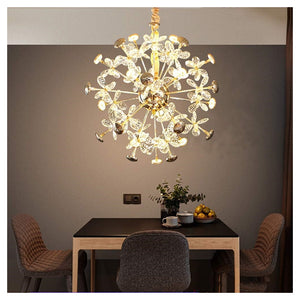 Trade Shop - Lampadario Circolare Creativo A Petalo Cristallo Illuminazione Lampada Camera 92075         