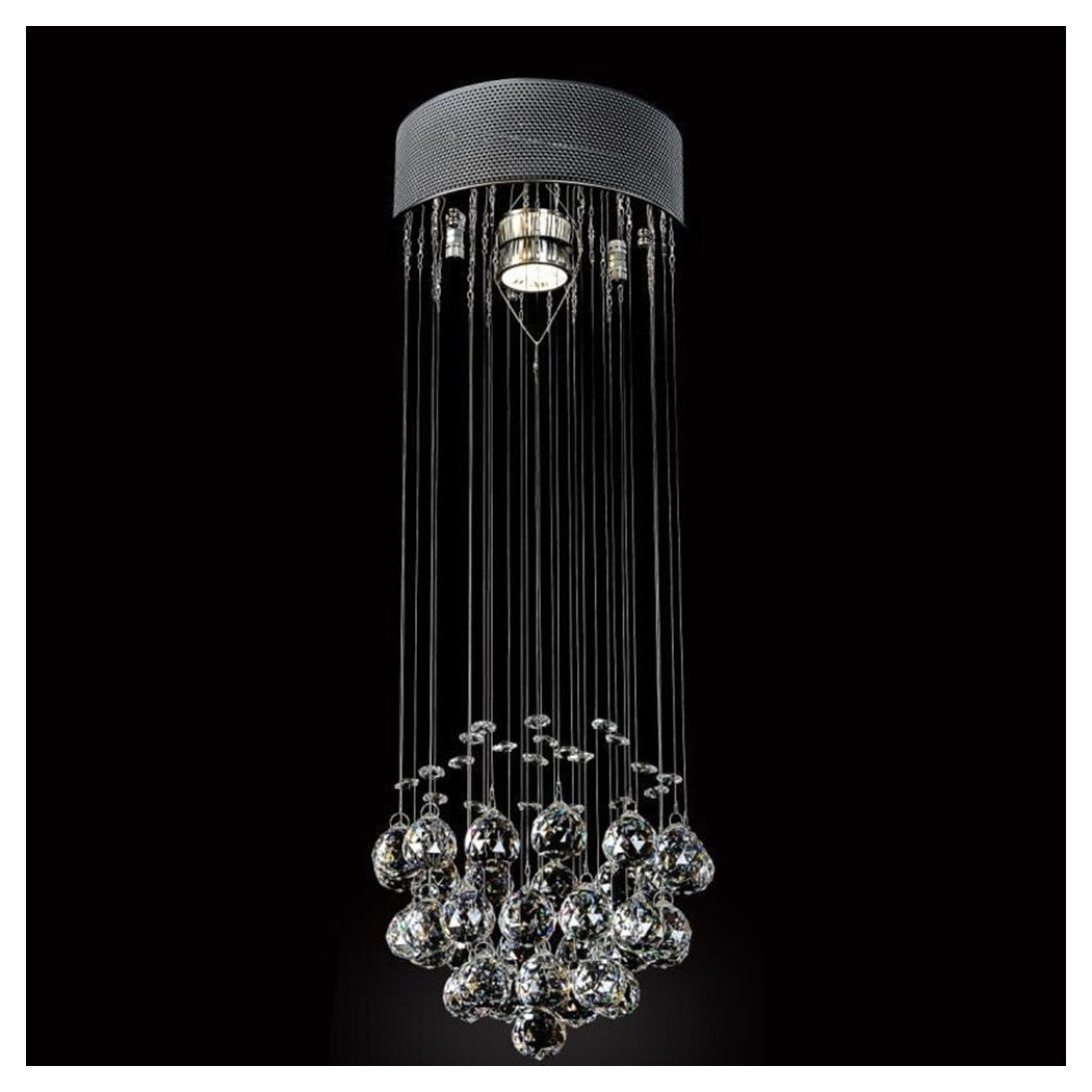 Trade Shop - Lampadario Con Cristalli Goccia Da Soffitto Lampada Gu10 Pendente Sospensione 90620         