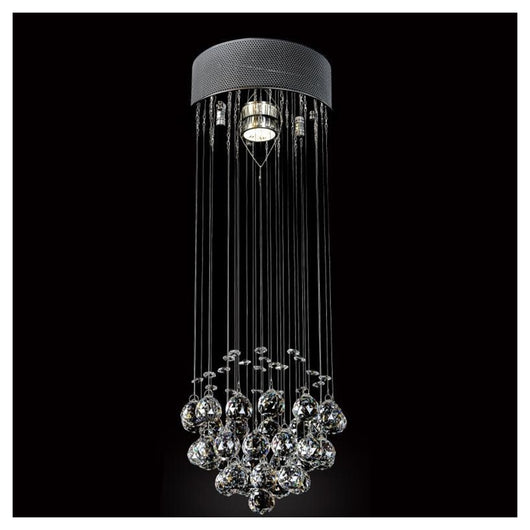 Trade Shop - Lampadario Con Cristalli Goccia Da Soffitto Lampada Gu10 Pendente Sospensione 90620         