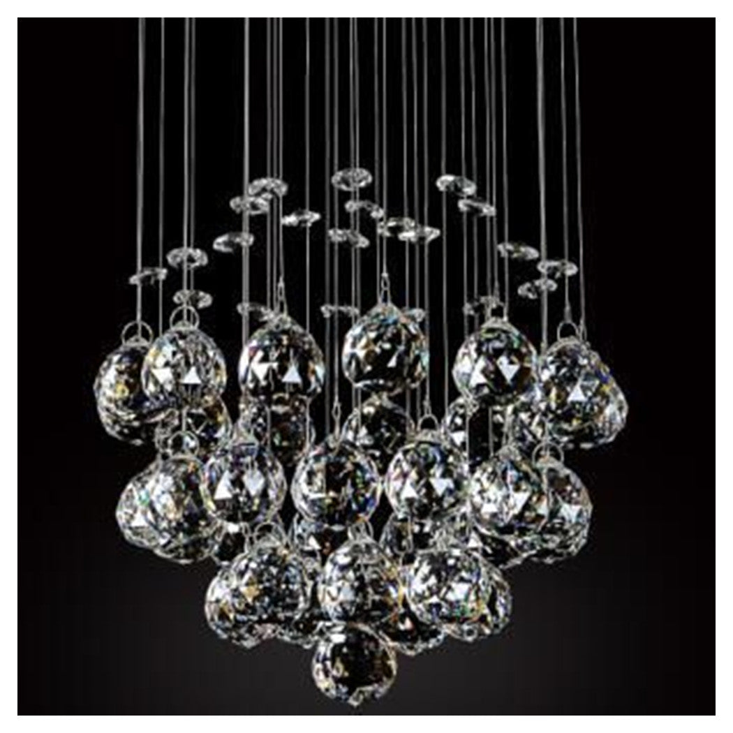 Trade Shop - Lampadario Con Cristalli Goccia Da Soffitto Lampada Gu10 Pendente Sospensione 90620         