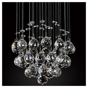 Trade Shop - Lampadario Con Cristalli Goccia Da Soffitto Lampada Gu10 Pendente Sospensione 90620         