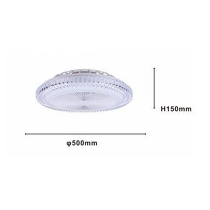 Trade Shop - Lampadario Con Ventilatore Da Soffitto Plafoniera Led Telecomando Luce 3000-6500k 42217         