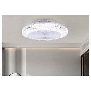 Trade Shop - Lampadario Con Ventilatore Da Soffitto Plafoniera Led Telecomando Luce 3000-6500k 42217         
