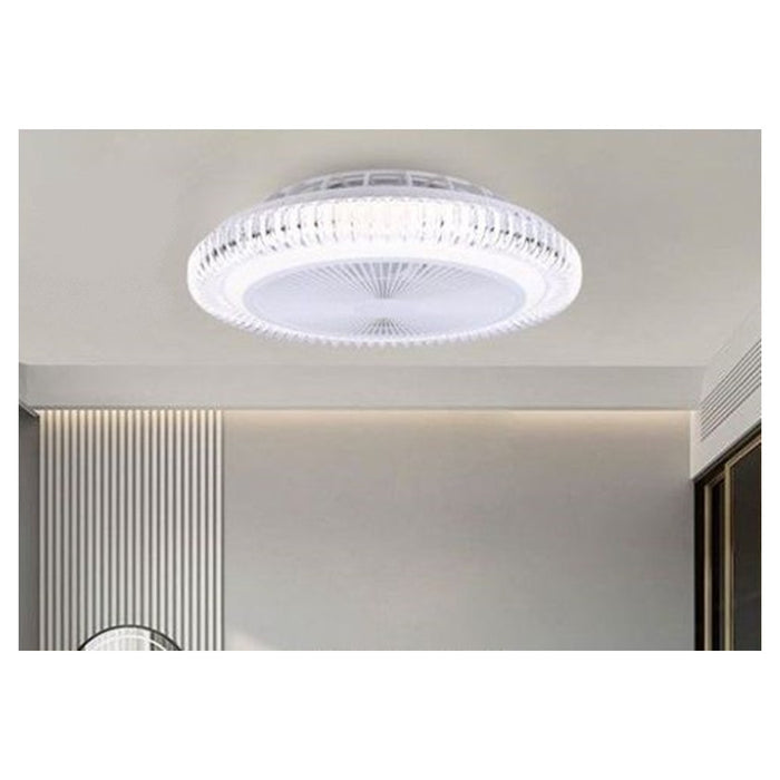 Trade Shop - Lampadario Con Ventilatore Da Soffitto Plafoniera Led Telecomando Luce 3000-6500k 42217         