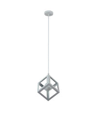 Lampadario Da Soffitto A Sospensione A Forma Di Cubo 3d Portalampada E27 A24  Bianco       