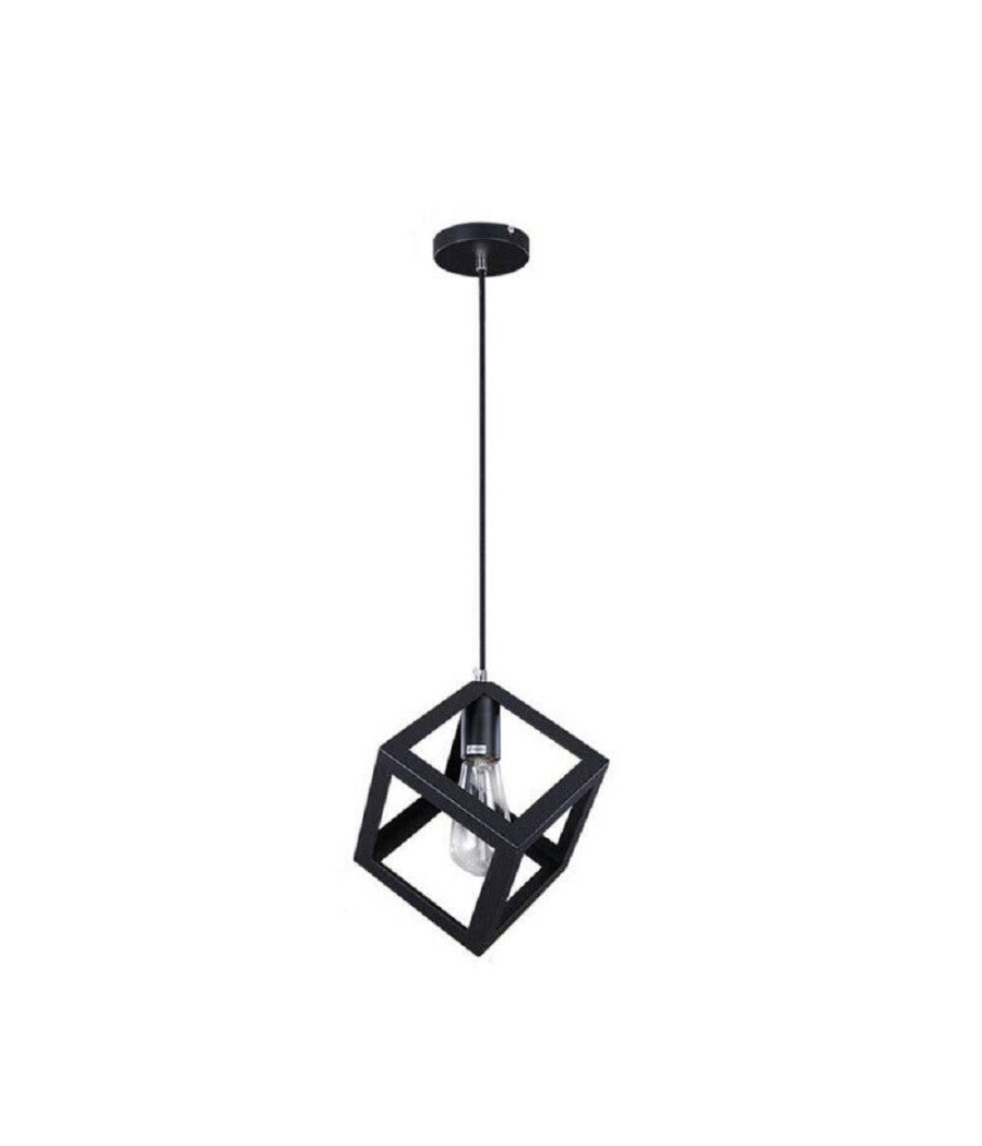 Lampadario Da Soffitto A Sospensione A Forma Di Cubo 3d Portalampada E27 A24         