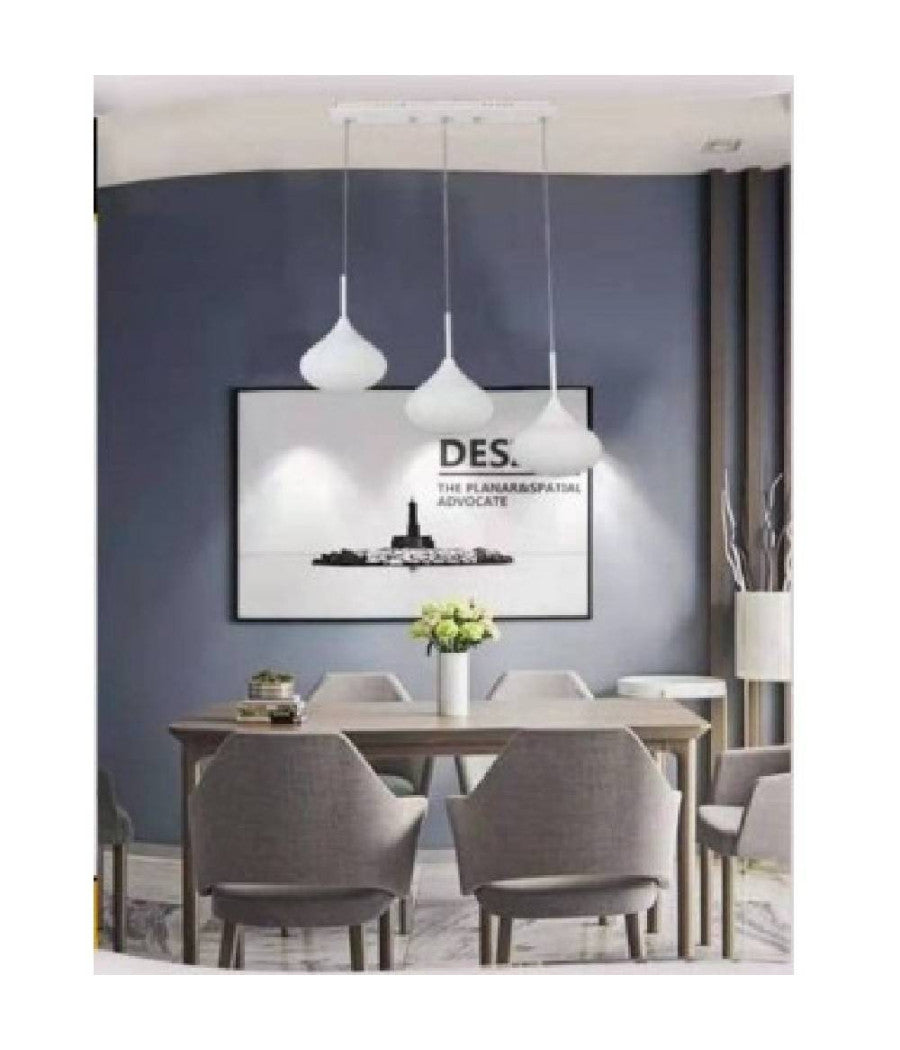 Lampadario Da Soffitto A Sospensione Design 3 Gocce 36w-72w 3000k-6500k B03         