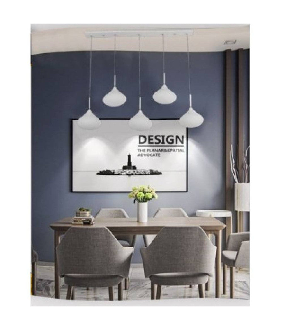 Lampadario Da Soffitto A Sospensione Design A 5 Gocce 38w-76w 3000k-6500k B04         