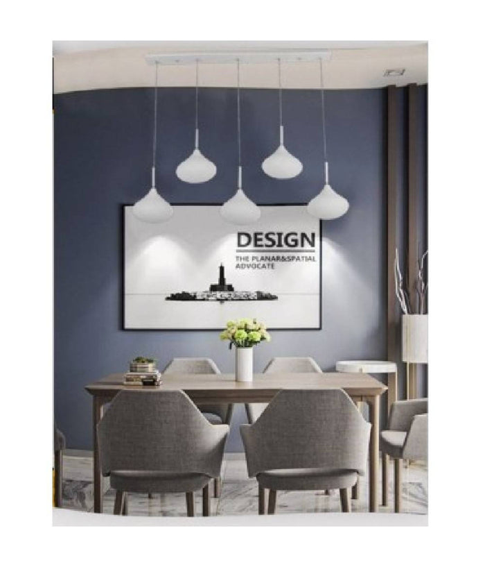 Lampadario Da Soffitto A Sospensione Design A 5 Gocce 38w-76w 3000k-6500k B04         