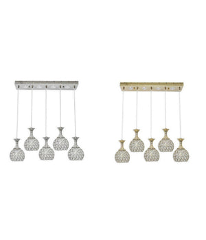 Lampadario Da Soffitto A Sospensione Plafoniera Sfere Cristalli Attacco G9 B26         