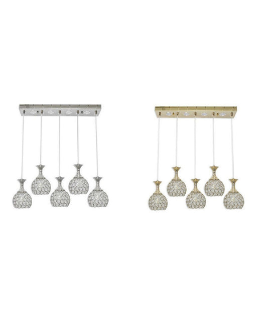 Lampadario Da Soffitto A Sospensione Plafoniera Sfere Cristalli Attacco G9 B26         