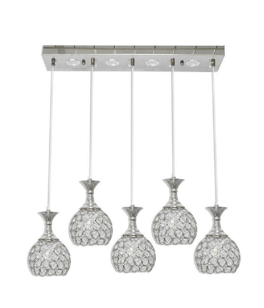 Lampadario Da Soffitto A Sospensione Plafoniera Sfere Cristalli Attacco G9 B26         