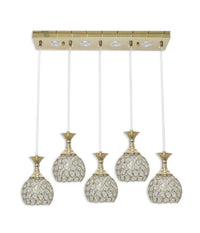 Lampadario Da Soffitto A Sospensione Plafoniera Sfere Cristalli Attacco G9 B26         