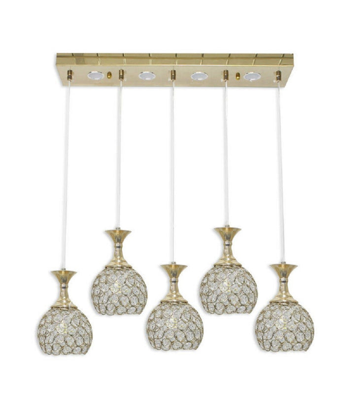 Lampadario Da Soffitto A Sospensione Plafoniera Sfere Cristalli Attacco G9 B26         