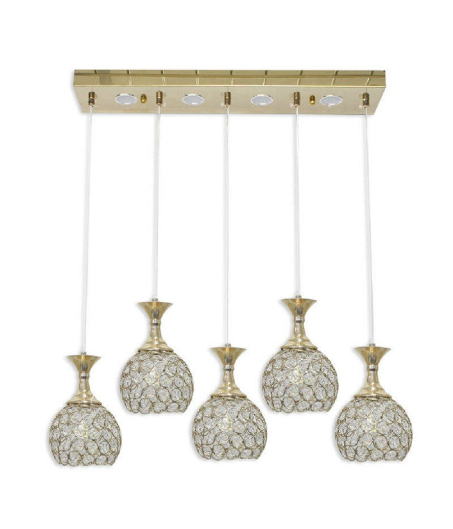 Lampadario Da Soffitto A Sospensione Plafoniera Sfere Cristalli Attacco G9 B26         