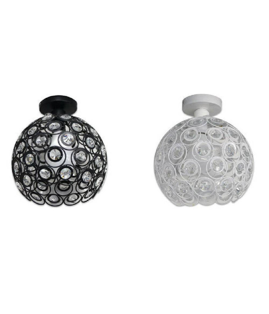 Lampadario Da Soffitto A Sospensione Plafoniera Sfere Cristallo Lampada E27 C23         