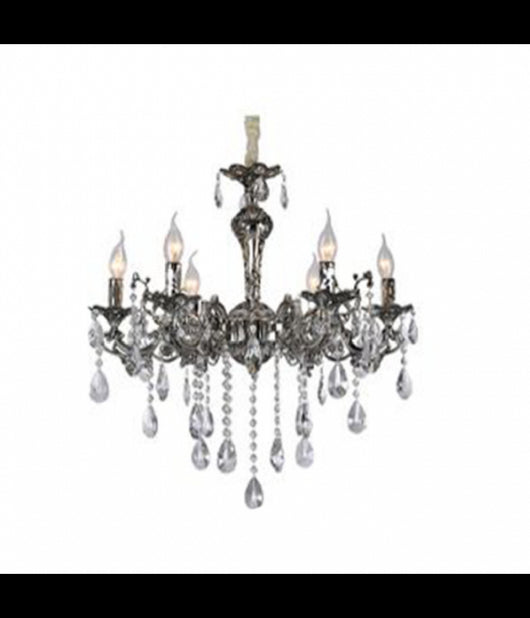 Lampadario Da Soffitto Design Classico 6 Bracci Con Pendenti Attacco E14 A03-6         