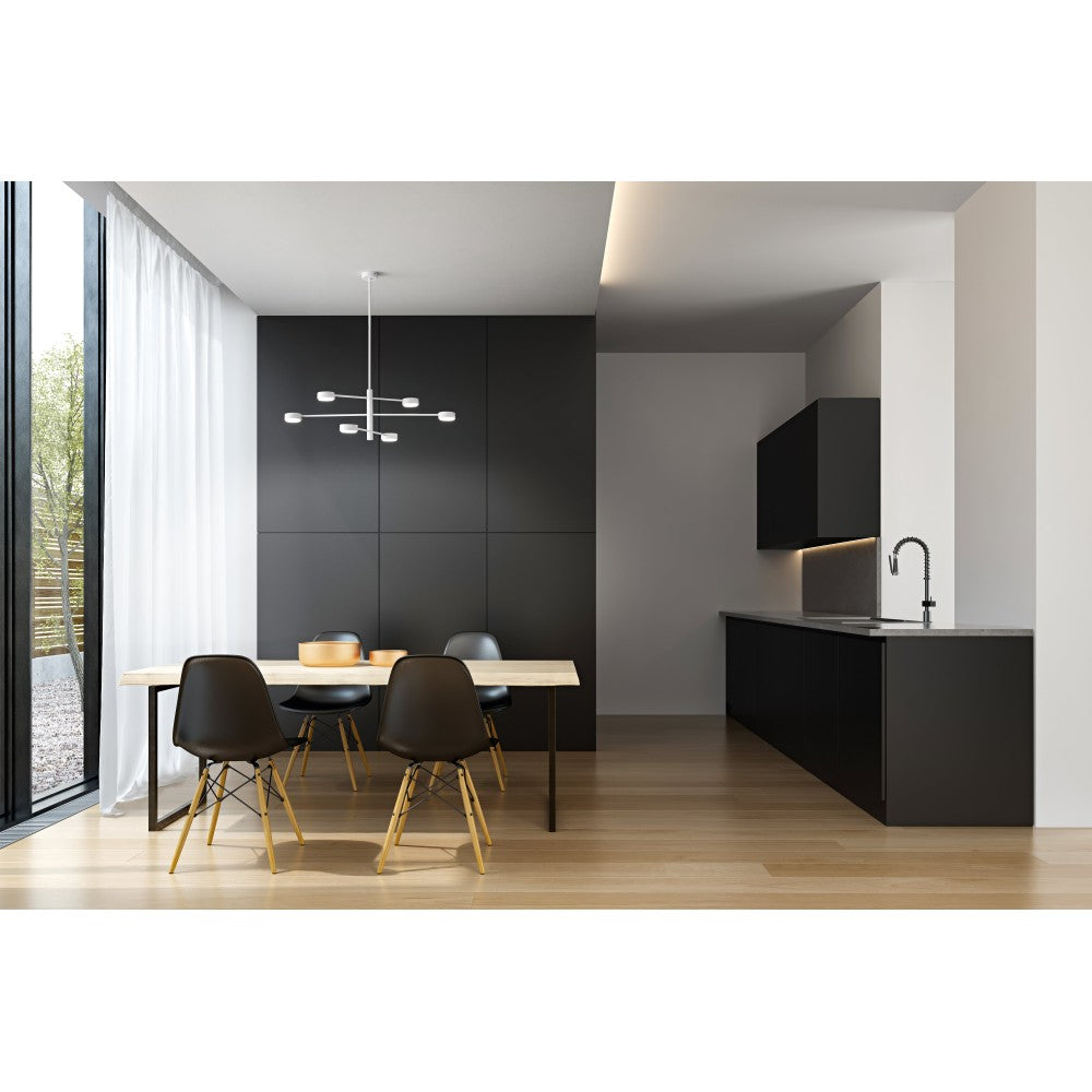 Lampada da soffitto Eclipsia bianca - d850x845mm 6xGX53 - Lampadario pendente in metallo elegante