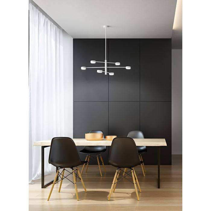 Lampada da soffitto Eclipsia bianca - d850x845mm 6xGX53 - Lampadario pendente in metallo elegante
