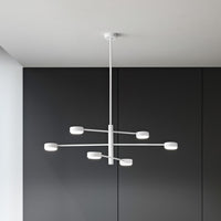 Lampada da soffitto Eclipsia bianca - d850x845mm 6xGX53 - Lampadario pendente in metallo elegante