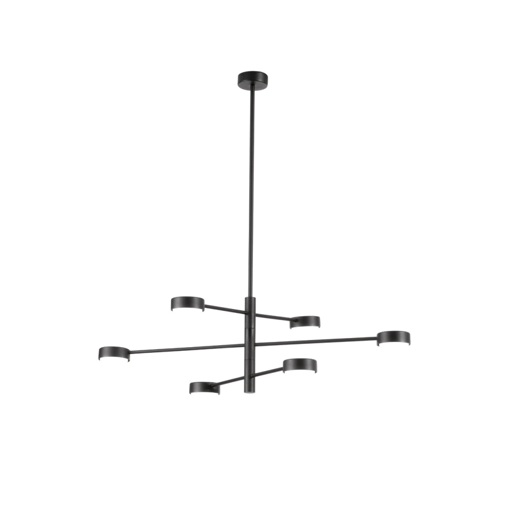 Lampada da soffitto Eclipsia nera - d850x845mm 6xGX53 - Lampadario pendente in metallo elegante