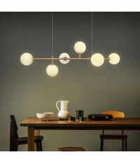 Lampadario Da Soffitto Moderno A Sospensione Con 6 Sfere Attacco Lampadine G9 B88         