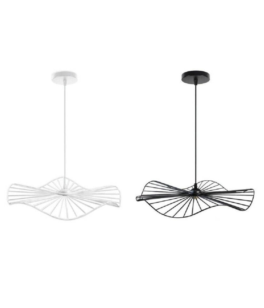 Lampadario Da Soffitto Pendente A Sospensione Rotonda Plafoniera Lampada E27 B31         