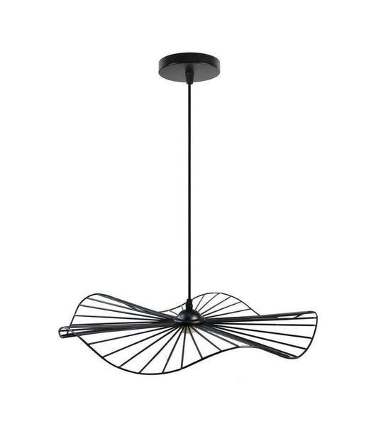 Lampadario Da Soffitto Pendente A Sospensione Rotonda Plafoniera Lampada E27 B31  Nero       