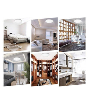 Lampadario Da Soffitto Plafoniera Led 24 Watt Cupola Diversi Toni Di Luce C0         