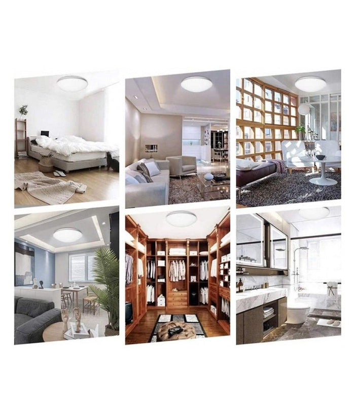 Lampadario Da Soffitto Plafoniera Led 24 Watt Cupola Diversi Toni Di Luce C0         