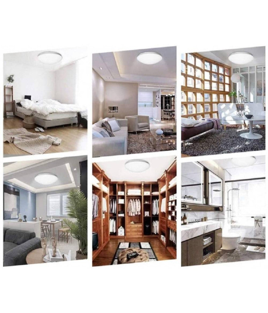 Lampadario Da Soffitto Plafoniera Led 36 W Cupola Diversi Toni Di Luce C01-36         