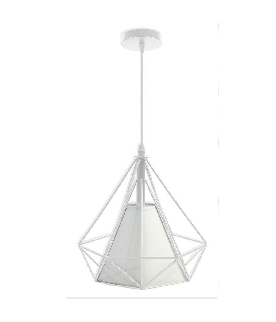 Lampadario Diamante Da Soffitto Sospeso Pendente Moderno Plafoniera E27 B20         
