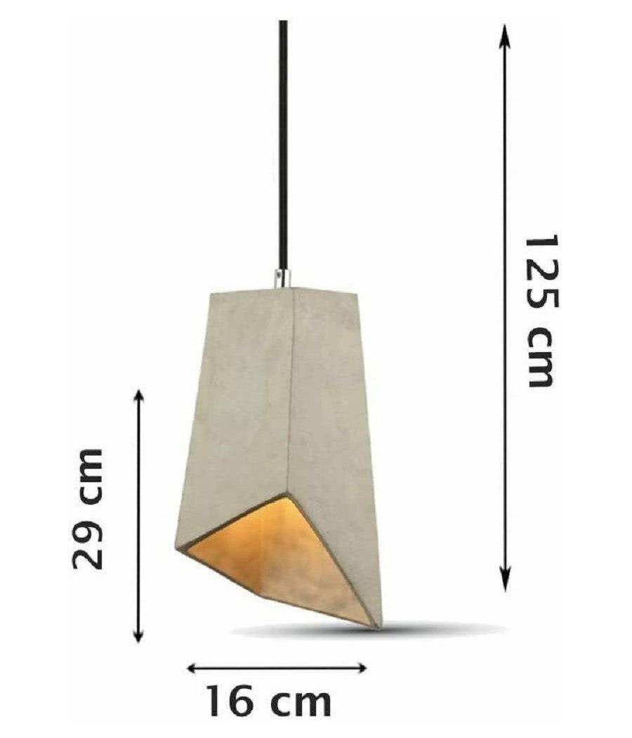 Trade Shop - Lampadario Effetto Cemento A Sospensione Pendente Moderno Con Portalampada E27 -